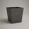 Pot de fleurs carré extérieur en fibre de verre gris anthracite 50 x 50 x 45 cm
