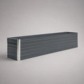 Jardinière rectangulaire extérieure en acier galvanisé gris avec bac surélevé 120 x 40 x 36 cm